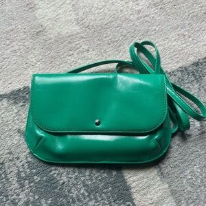 HOBO Green Leather Crossbody Bag